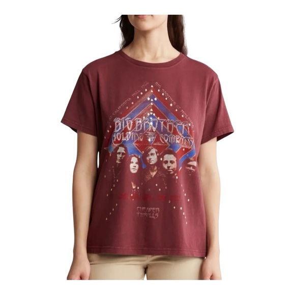 Lucky Brand Graphic Crew Neck Short Sleeve Boyfriend Tee - Picture 1 of 12